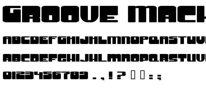 Groove Machine ExpUpright Bold font